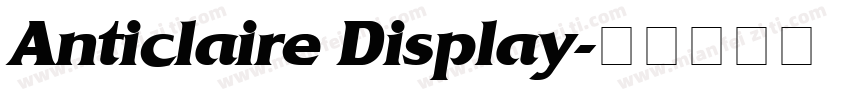 Anticlaire Display字体转换